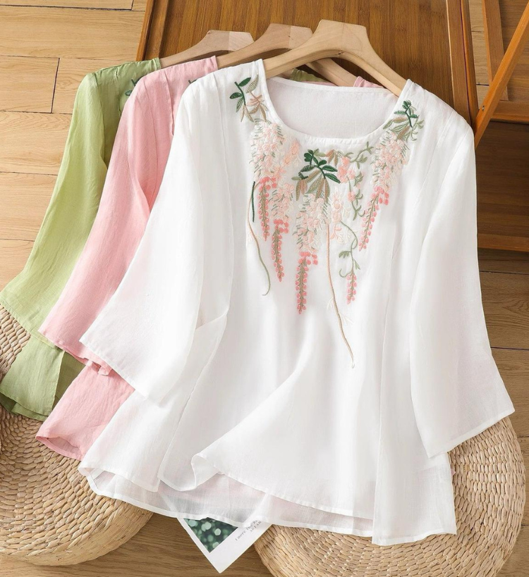 Pure Cotton Embroidered Comfortable Top