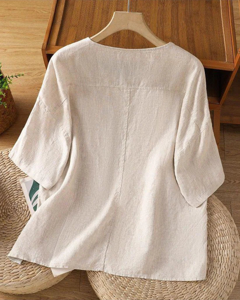 Pure Cotton Embroidered T-Shirt Top