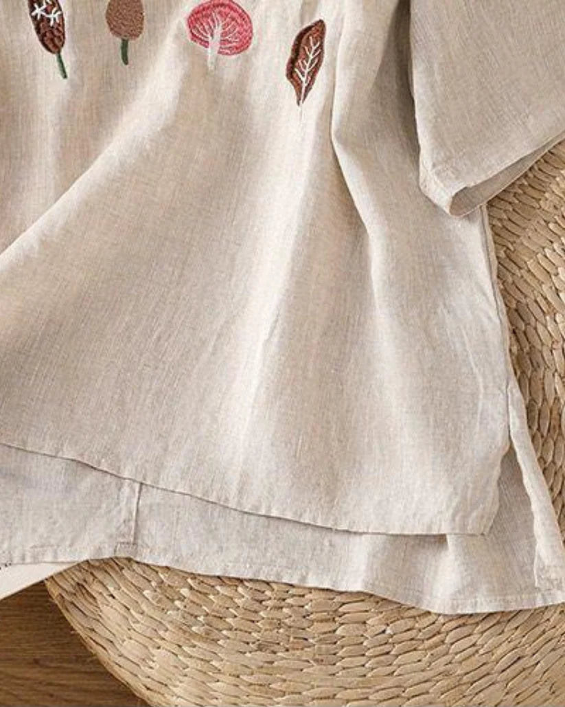 Pure Cotton Embroidered T-Shirt Top