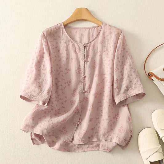 Pure Cotton Floral Printed Casual Wear Top