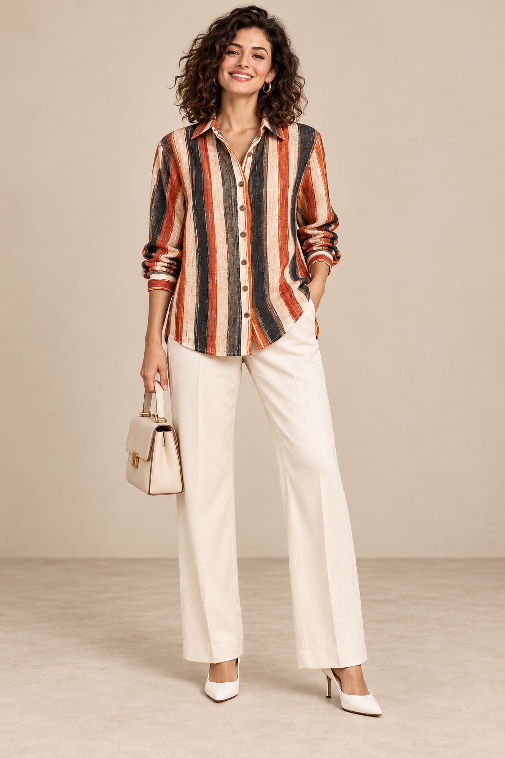 Digital Printed Comfort Stripe Shirt