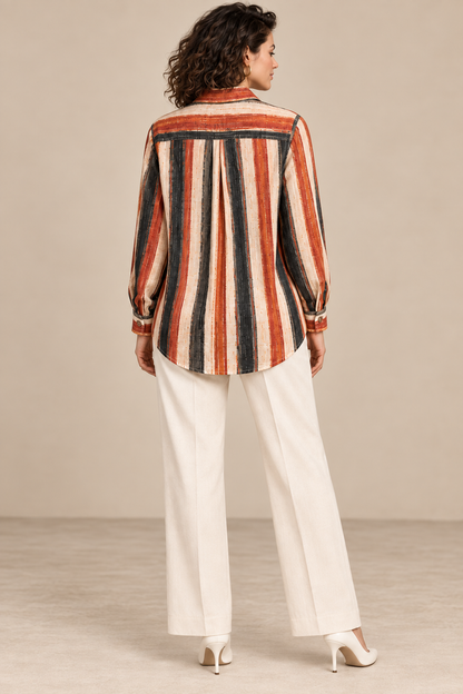 Digital Printed Comfort Stripe Shirt