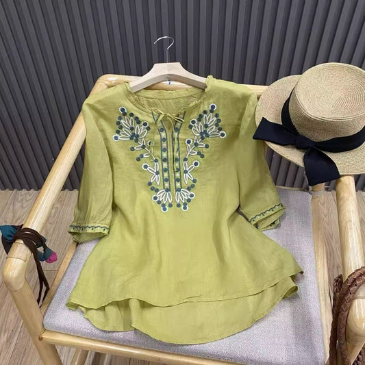 Pure Cotton Embroidered Comfortable Top