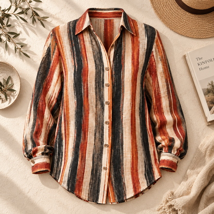 Digital Printed Comfort Stripe Shirt