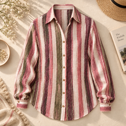 Digital Printed Comfort Stripe Shirt